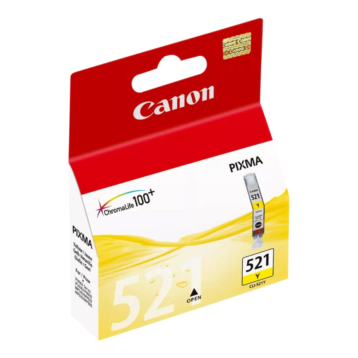 Canon CLI-521Y Yellow Printer Ink Cartridge Original 2936B004 Single-pack