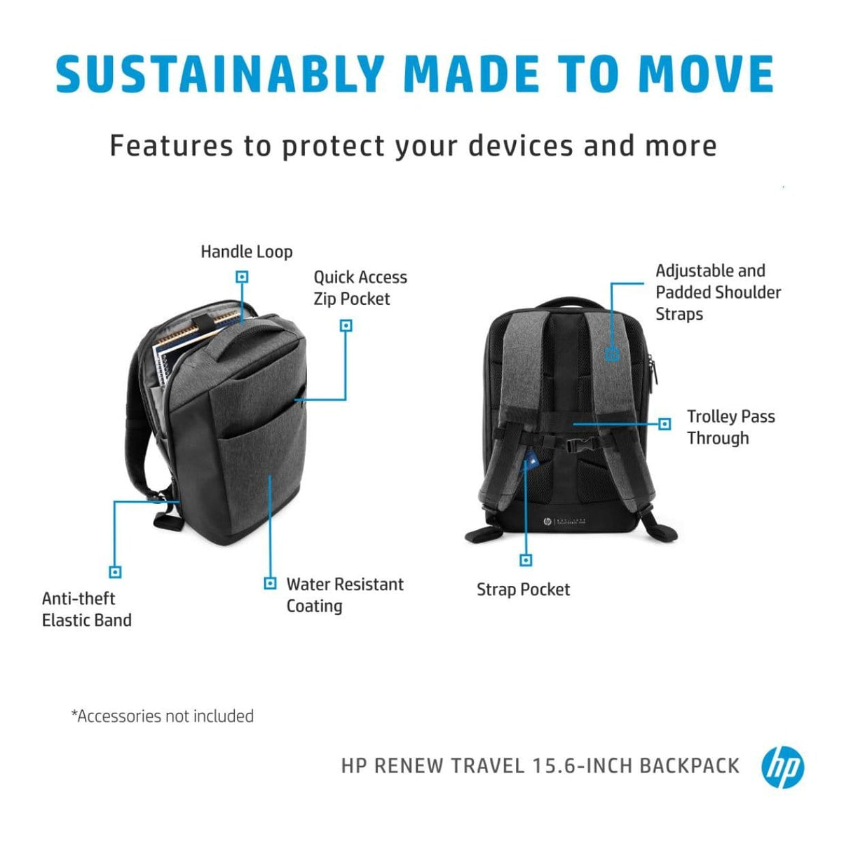HP Renew Travel 15.6-inch Backpack 2Z8A3AA