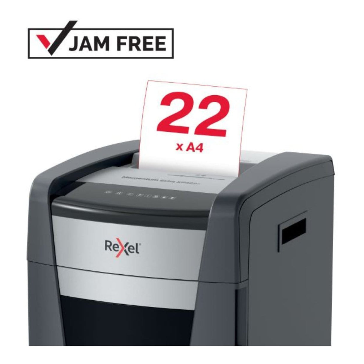 Rexel Momentum Extra XP422+ Jam Free Cross Cut Paper P4 Shredder 301076