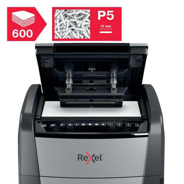 Rexel Optimum AutoFeed+ 600M P5 Micro Cut Paper Shredder