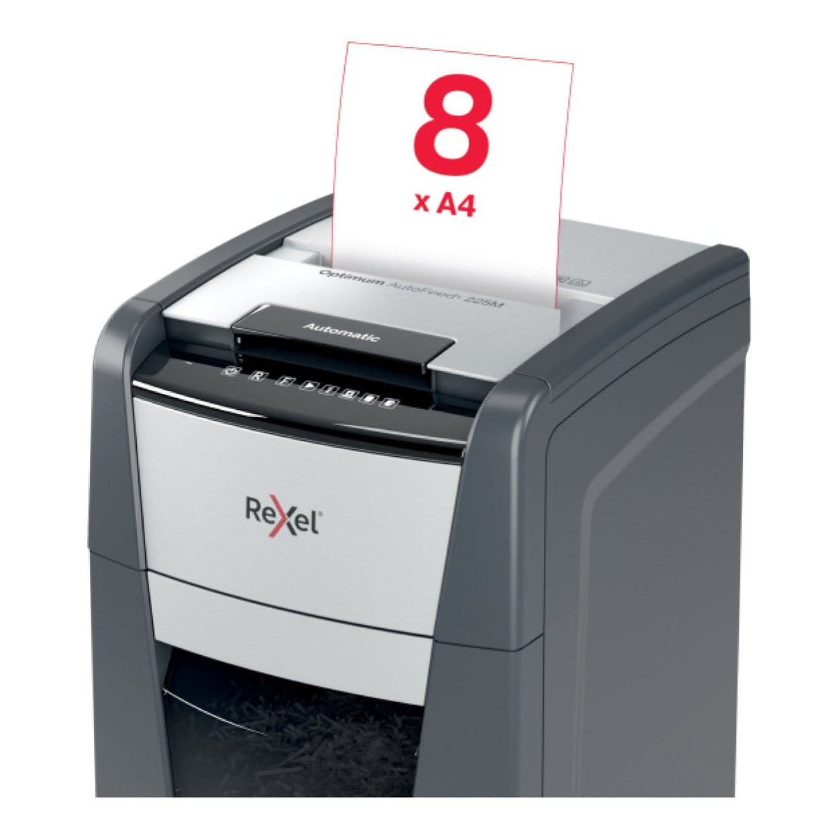 Rexel Optimum AutoFeed+ 225M Automatic Micro Cut P4 Paper Shredder 301450