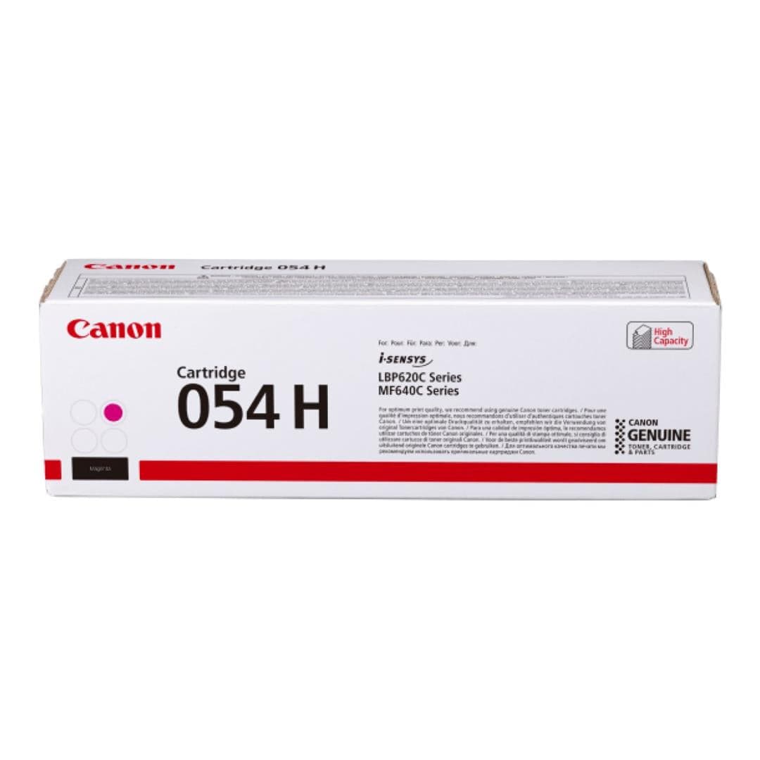 Canon 054H Magenta Toner Cartridge 2,300 Pages Original 3026C002 Single-pack