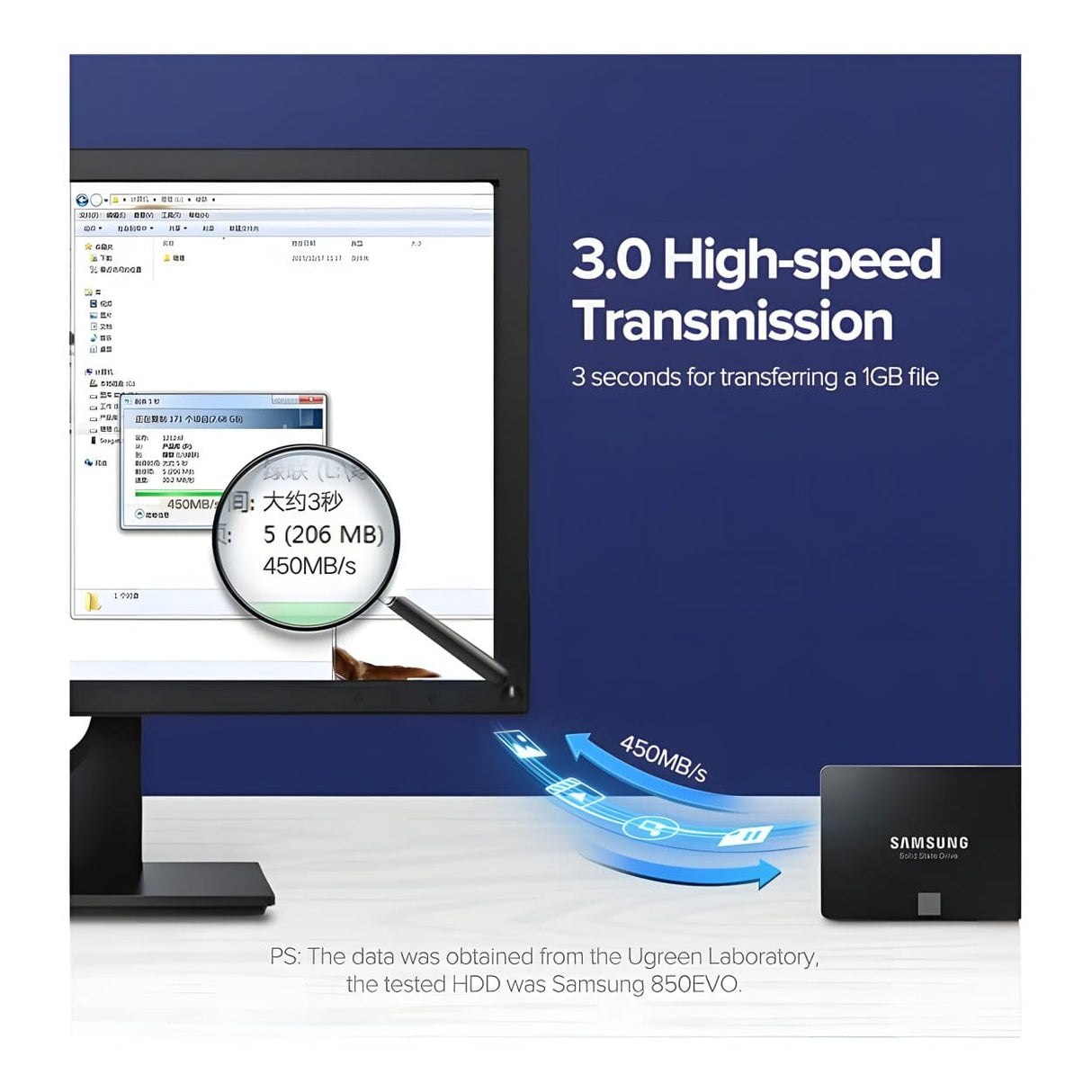 Ugreen 45cm HDD SATA 6Gb/s Cable 30796