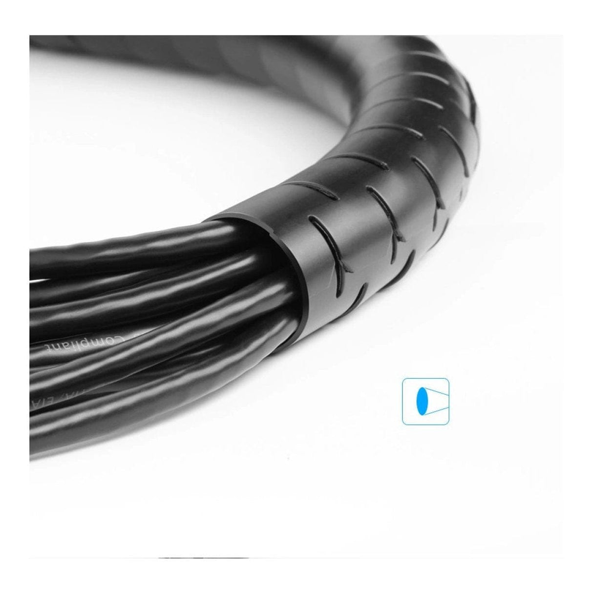 Ugreen LP121 5m Spiral Tube Cable Organizer - Black 30820