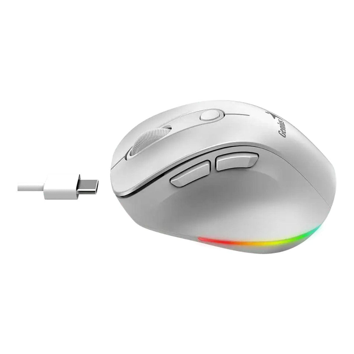 Genius Ergo 9000S Pro Wireless Bluetooth Rechargeable Mini Ergo Silent Mouse Silver 31030039402