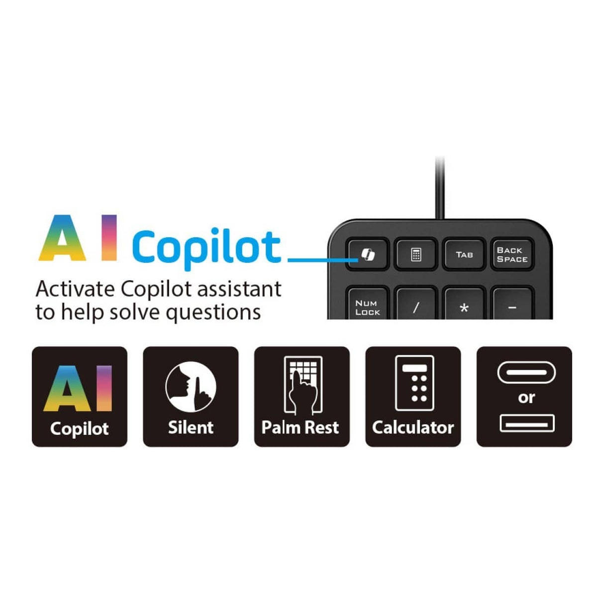 Genius NUMPAD 125 Wired Number Pad Black 31300019400