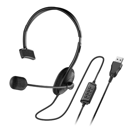 Genius HS-100U Single Ear USB-A Headset Black 31710027400