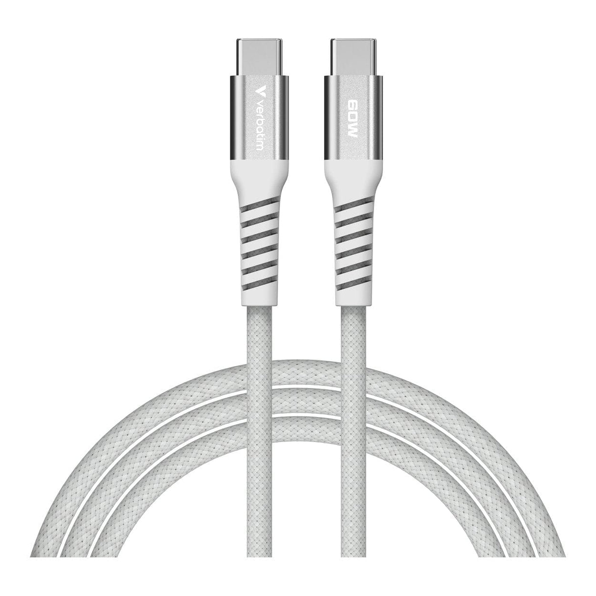 Verbatim 1.2m USB-C to USB-C 60W Sync and Charge Magnetic Cable Grey 38150