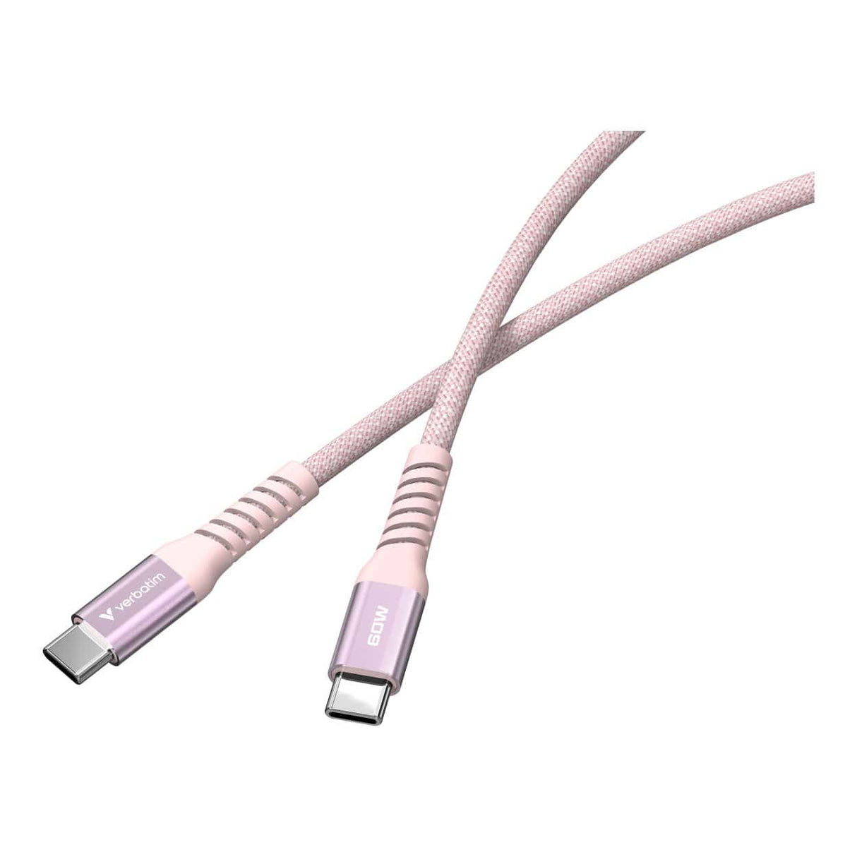 Verbatim 1.2m USB-C to USB-C 60W Sync and Charge Magnetic Cable Pink 31853