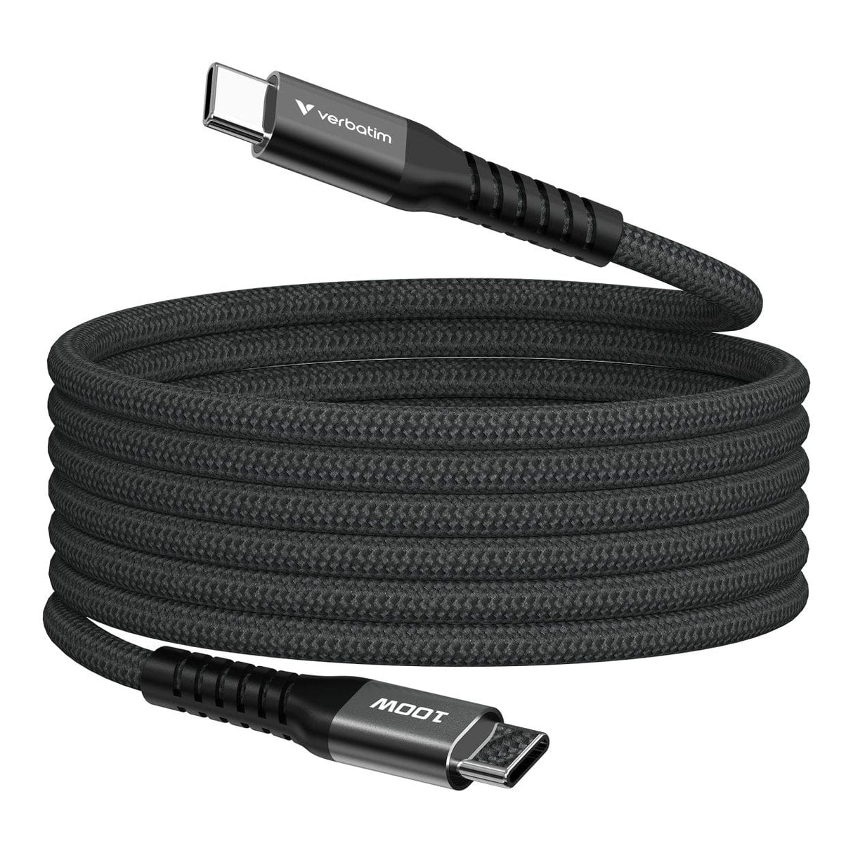 Verbatim 1.2m USB-C to USB-C 100W Sync and Charge Magnetic Cable Black 31863