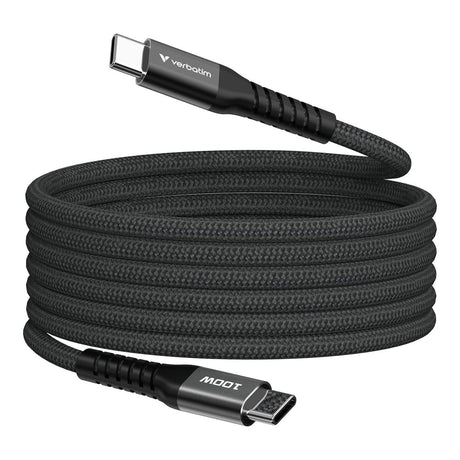 Verbatim 1.2m USB-C to USB-C 100W Sync and Charge Magnetic Cable Black 31863