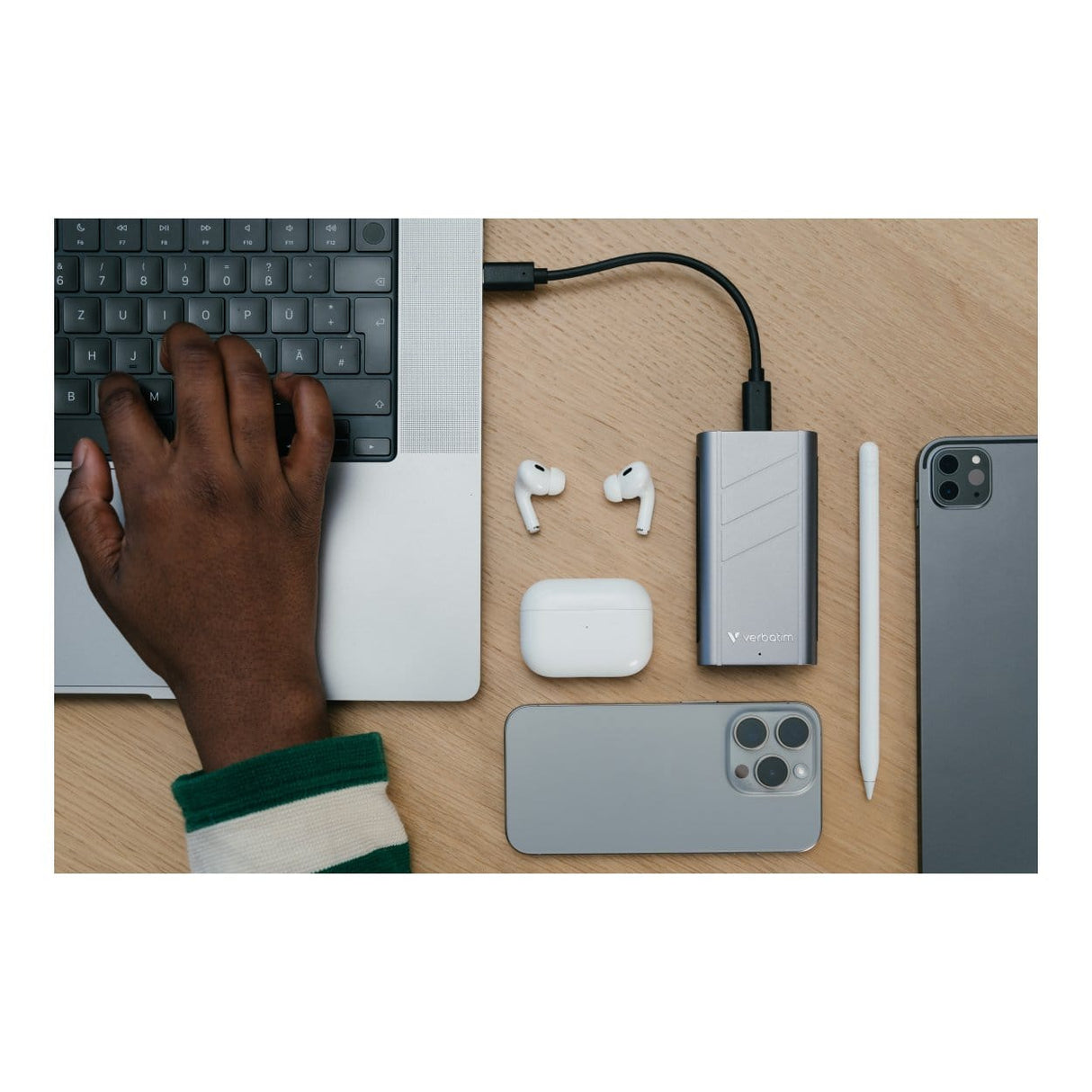 Verbatim TurboMetal 1TB USB4 Type-C Silver External SSD 32021