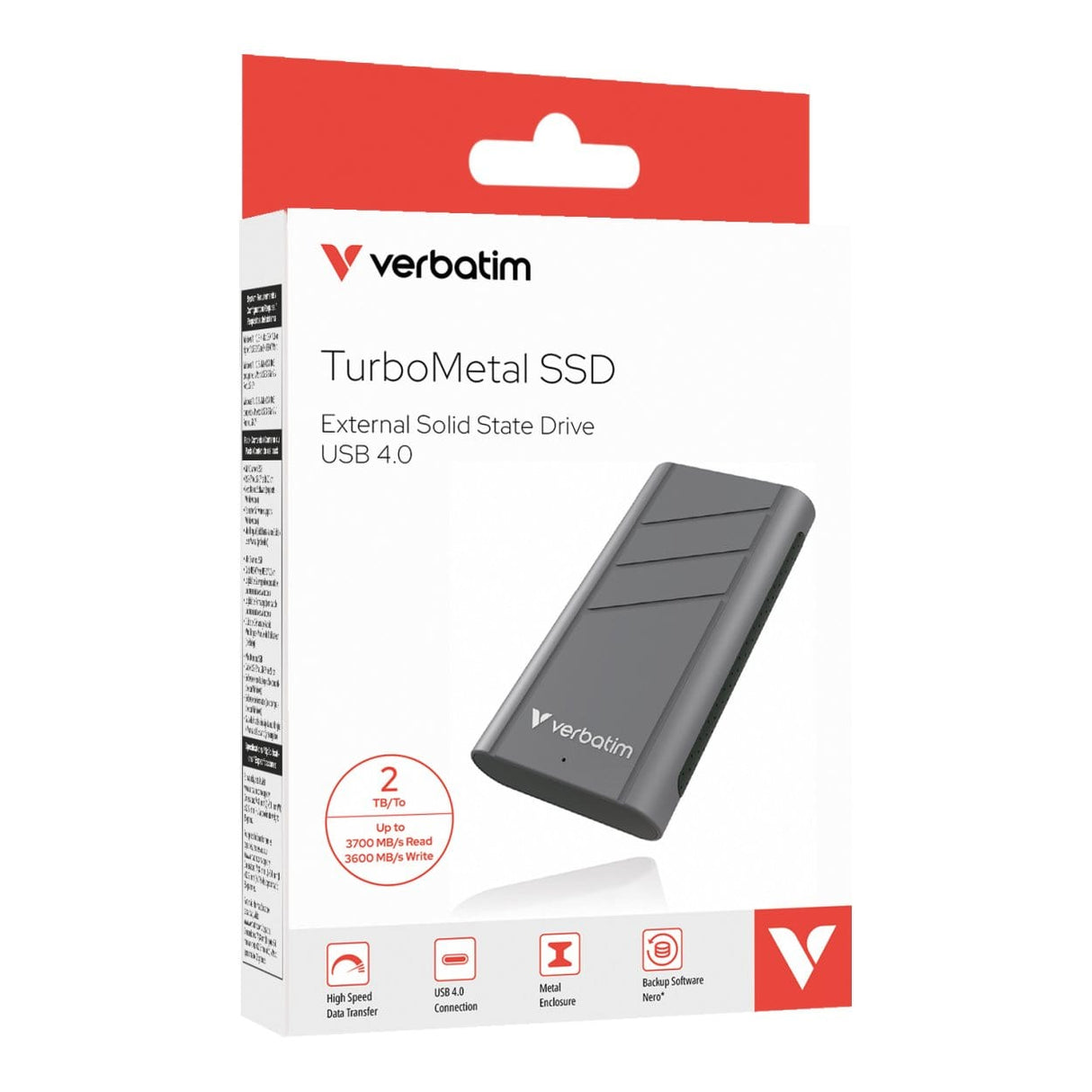 Verbatim TurboMetal 2TB USB4 Type-C Silver External SSD 32022