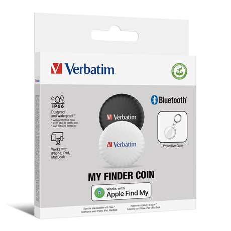Verbatim My Finder Coin Bluetooth Tracker 2-pack 32134
