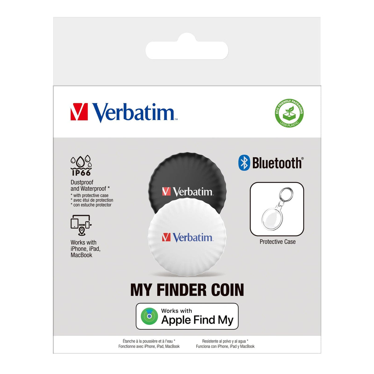 Verbatim My Finder Coin Bluetooth Tracker 2-pack 32134