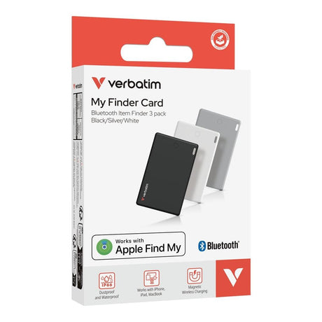 Verbatim My Finder Card Bluetooth Tracker 3-pack Black Silver White 32141