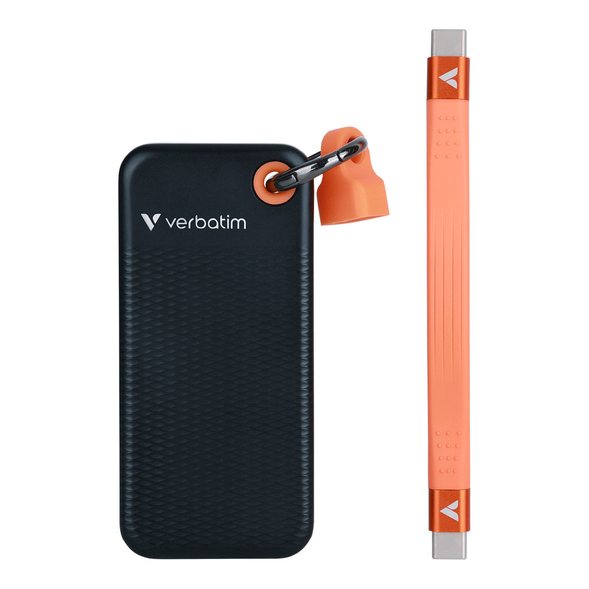 Verbatim Pocket SSD M.2 256GB Portable External SSD Black Orange 32418