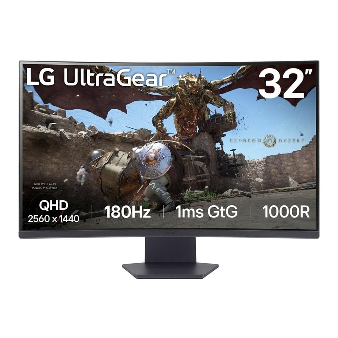 LG UltraGear 32GS60QC 31.5-inch 2560 x 1440p QHD 16:9 180Hz 1ms LED VA Curved Gaming Monitor