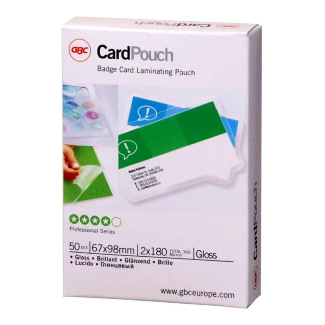 GBC CardPouch Badge Card Laminating Pouch 50-pack 330036