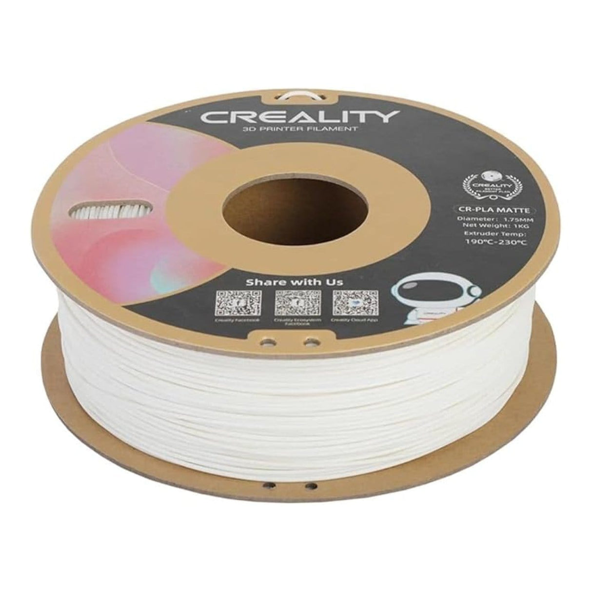 Creality 1kg Matte PLA 1.75mm Printing Filament Gypsum White 3301010296