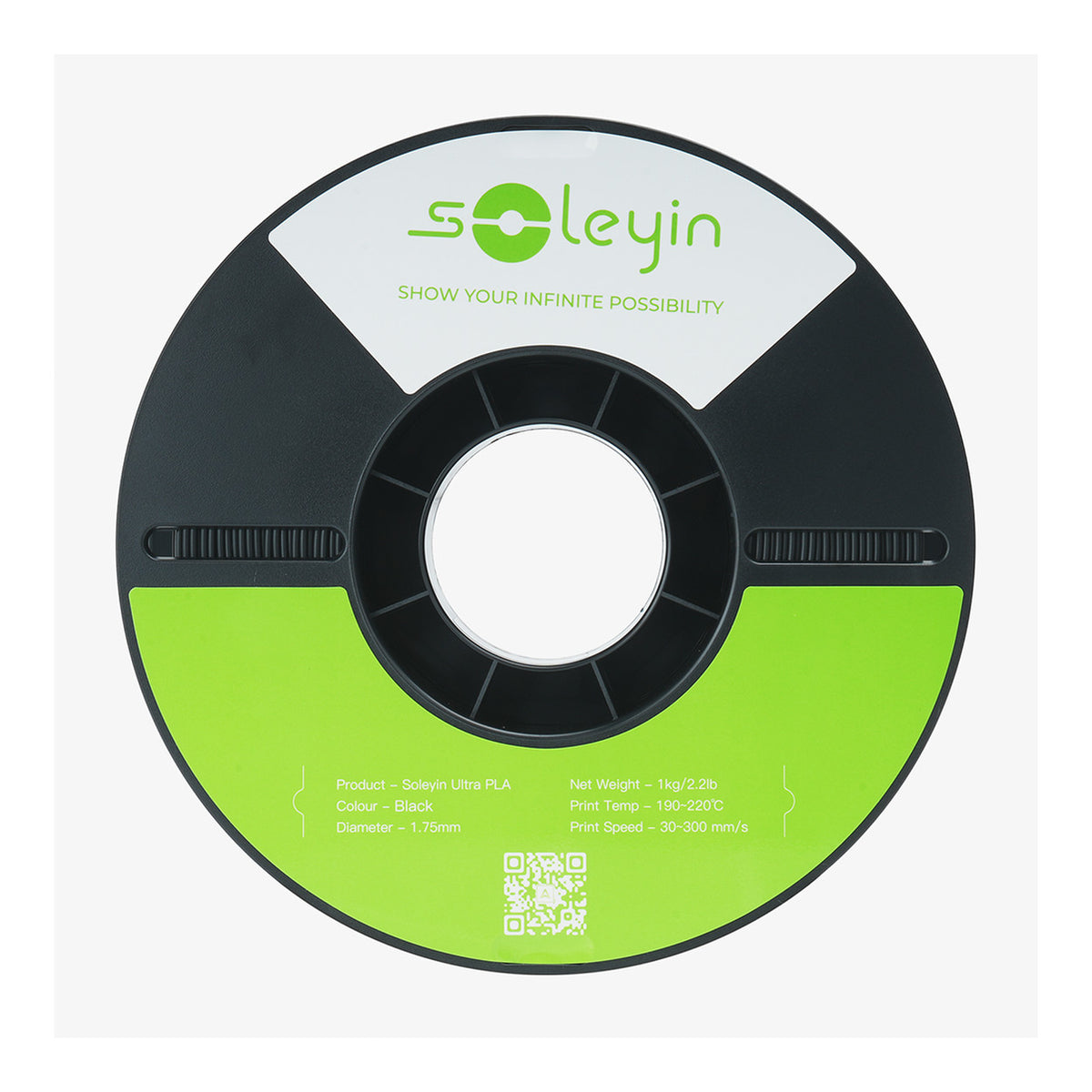 Soleyin Ultra PLA Filament 1Kg - Black 3301010500