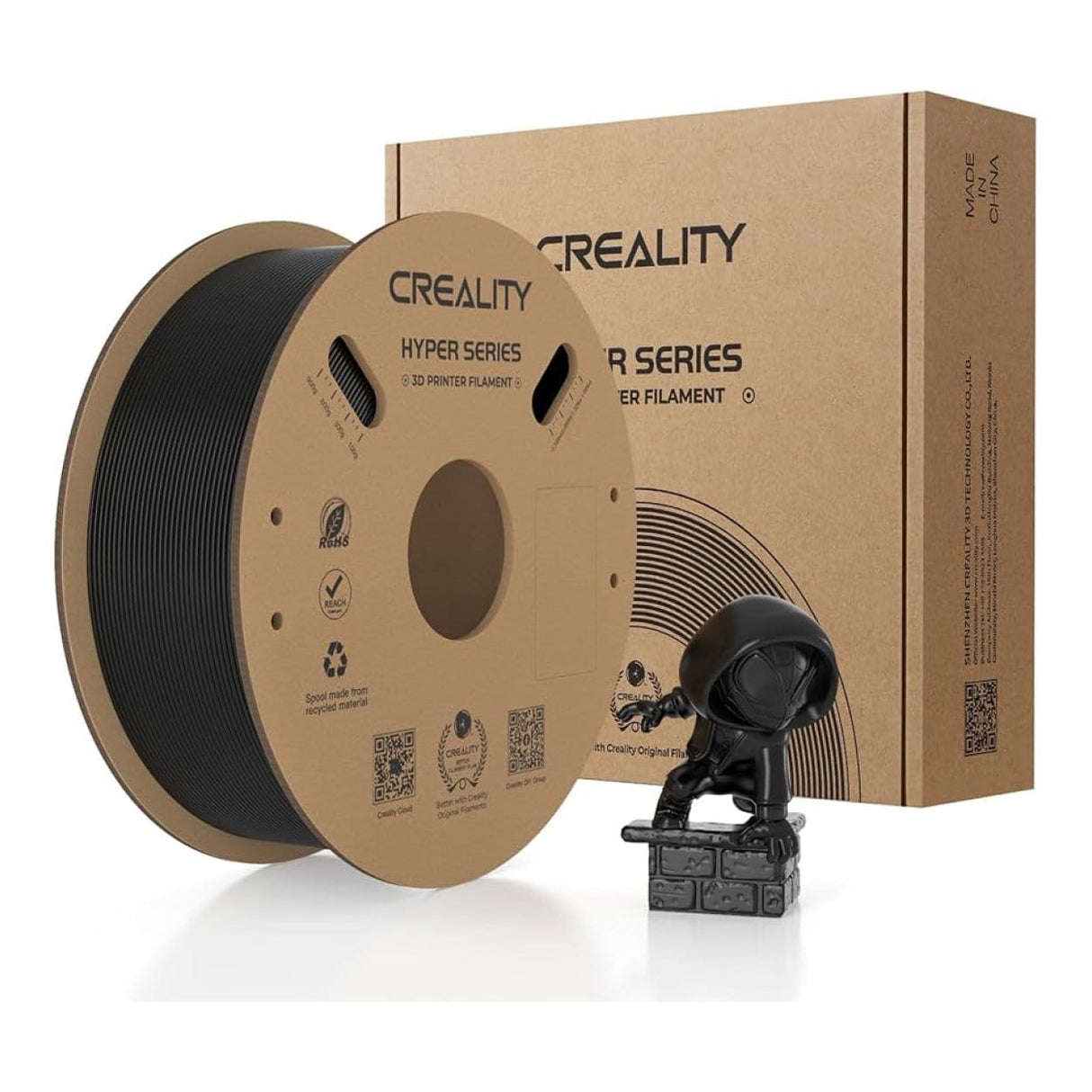 Creality 1.75mm Hyper ABS Filament Black 1KG 3301020042