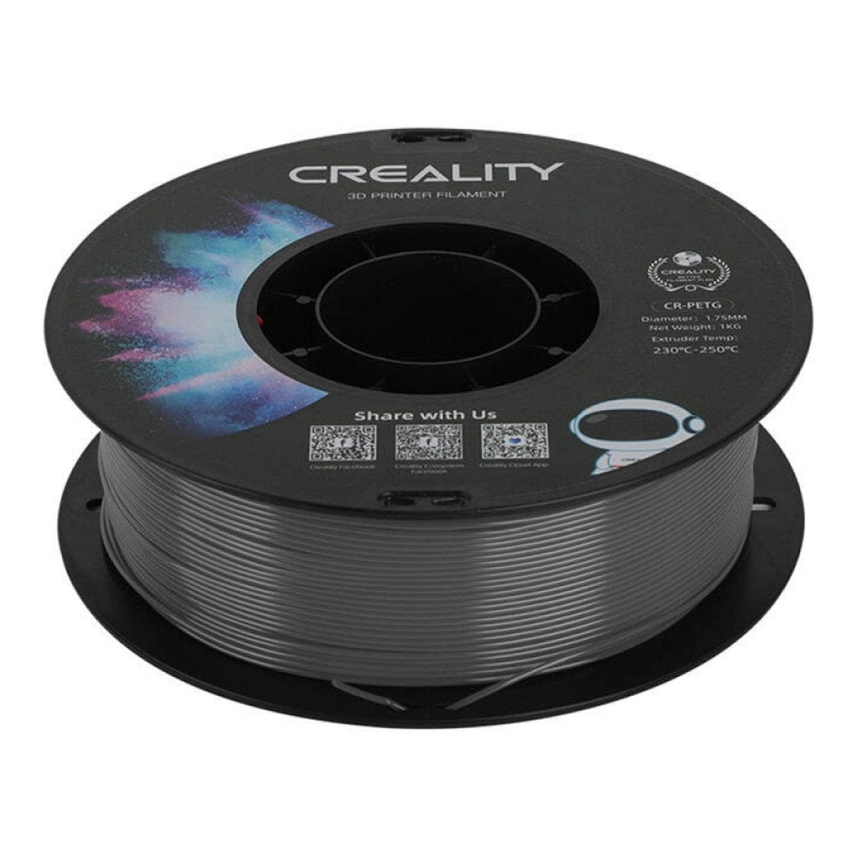 Creality 3D PETG Filament Grey 1Kg 3301030039