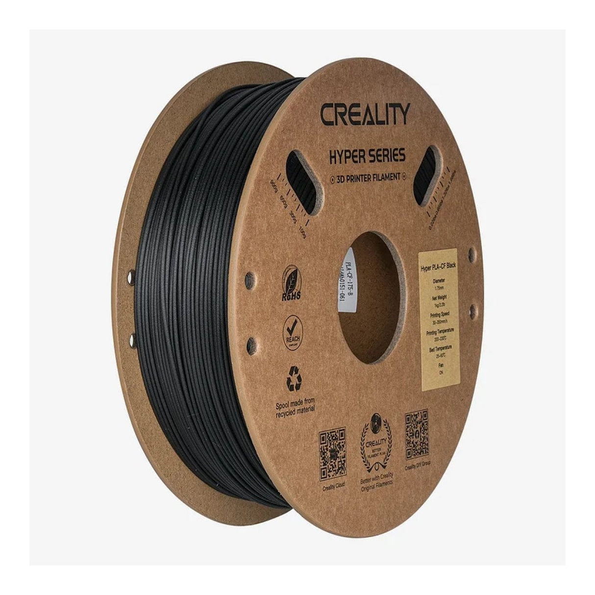 Creality 3D Hyper PLA-CF Carbon Fiber Filament Black 1Kg 3301060015
