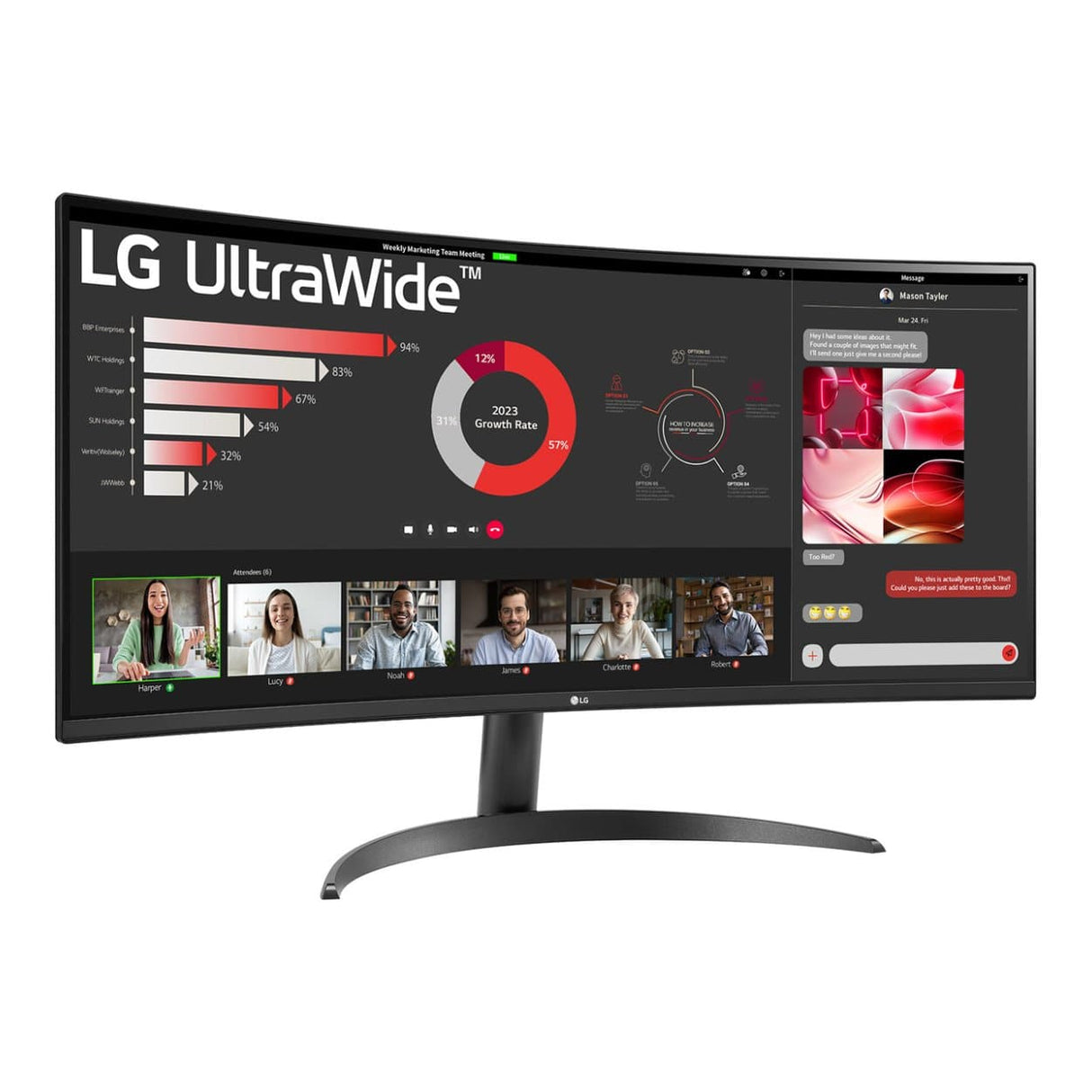 LG UltraWide 34WR50QK 34-inch 3440 x 1440p WQHD 21:9 100Hz 5ms LED VA Curved Monitor