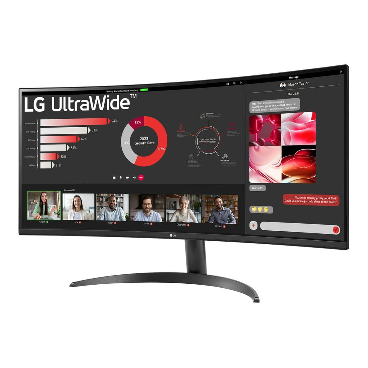 LG UltraWide 34WR50QK 34-inch 3440 x 1440p WQHD 21:9 100Hz 5ms LED VA Curved Monitor