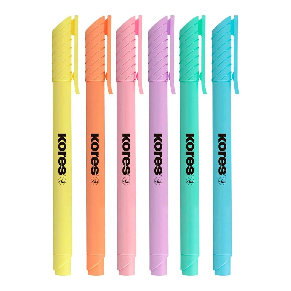 Kores Highliner Chisel Tip Pen 6-pack Pastel 36246