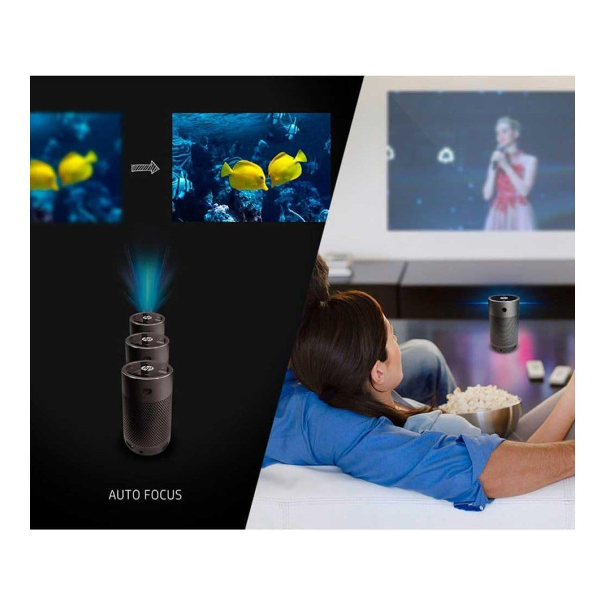 HP MP250 WVGA 120 ANSI Lumens DLP Smart Mobile Projector 3A3B6AA