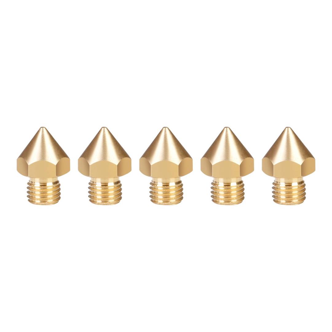 Creality CR-10S Pro / CR-10 Max 0.4mm Fine-Thread Brass Nozzles 5-pack 4004020040