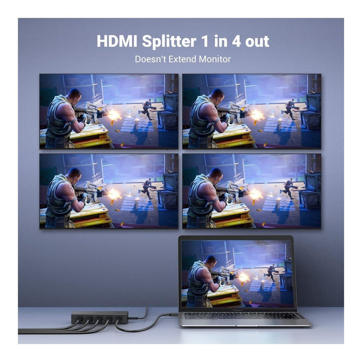 Ugreen 1x4 HDMI 4K Video Splitter Black 40202EU