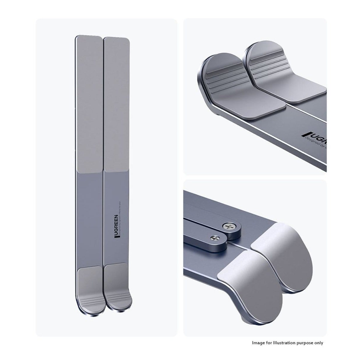 UGreen Compact Foldable Laptop Riser 17.3-inch Silver 40289