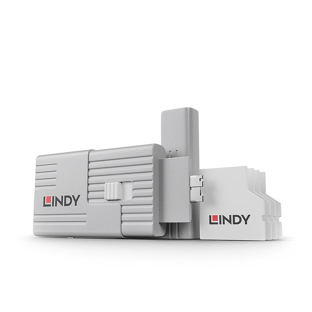 Lindy SD Port Blocker with Key White 40478
