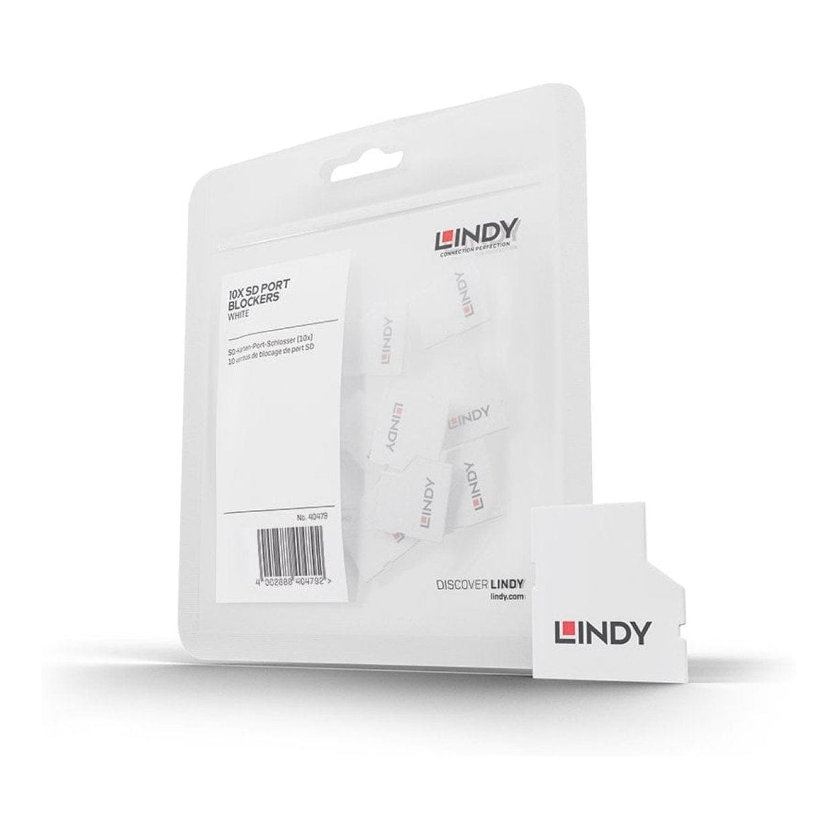 Lindy SD Port Blockers without Key 10-pack White 40479