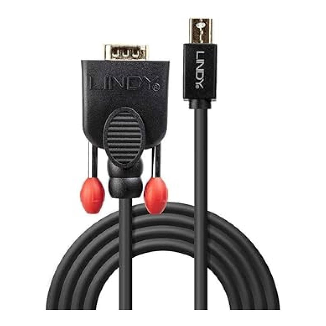 Lindy 2m Mini DisplayPort to VGA Cable Black 41962