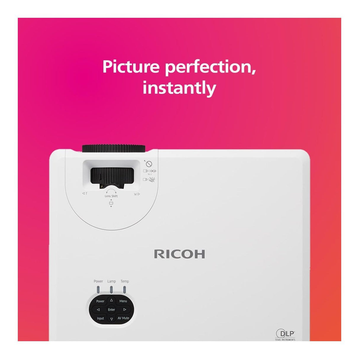 Ricoh PJ WXL5860 4700 ANSI Lumens DLP Compact Laser Projector White 432481