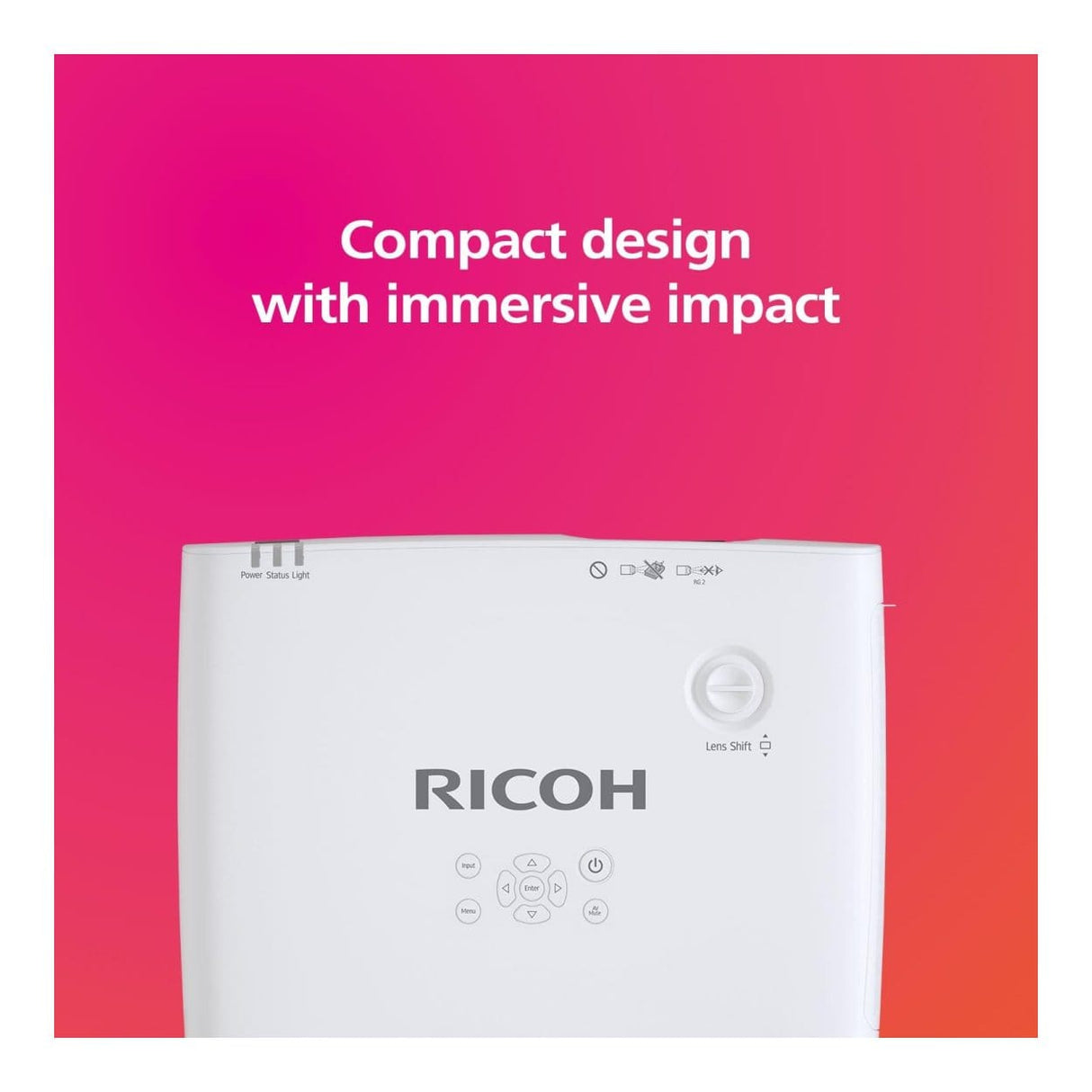 Ricoh PJ WUL5A50 5200 ANSI Lumens Short Throw Projector White 432675