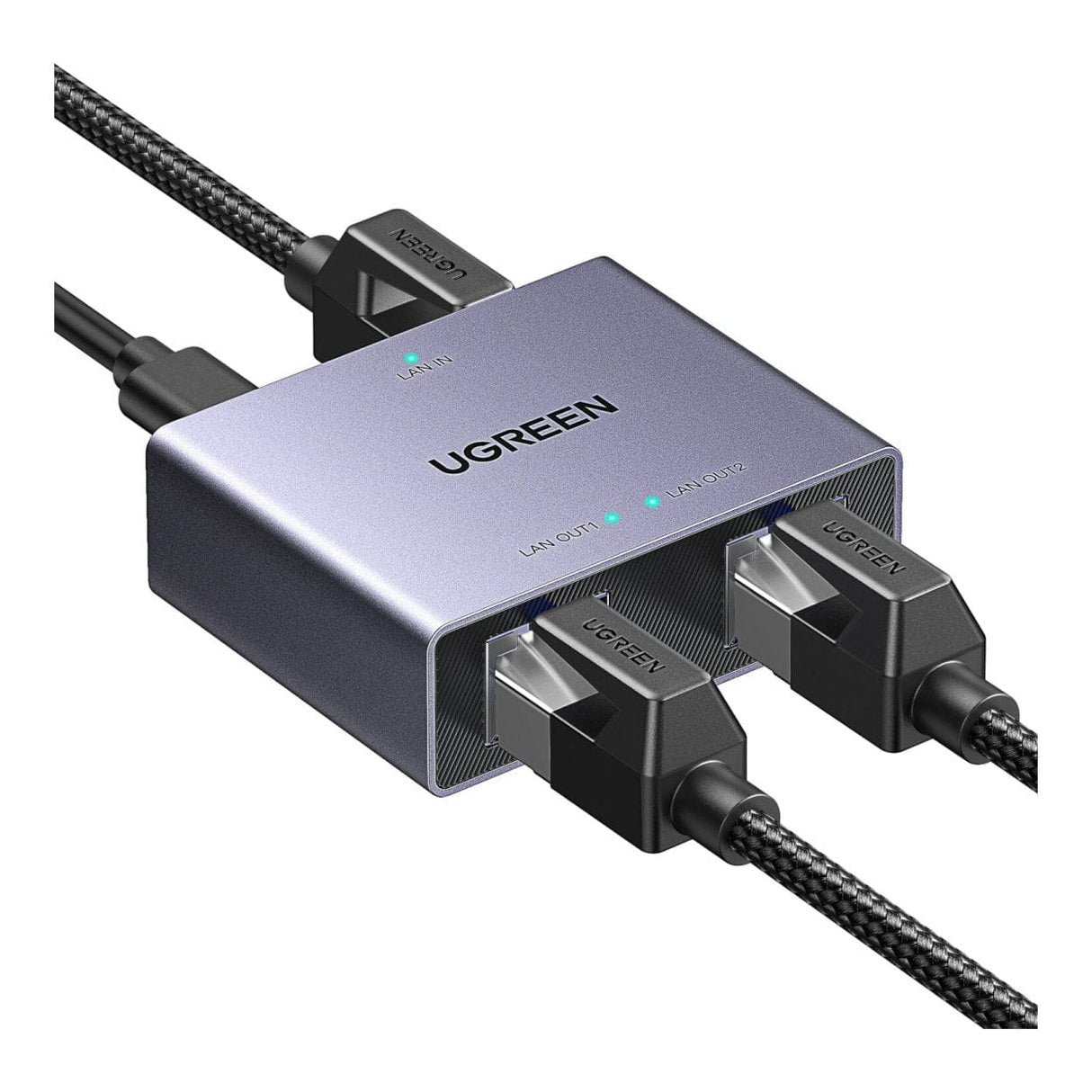UGreen 1-to-2 Gigabit Ethernet Splitter 1000Mbp/s LAN Network Adapter 45311