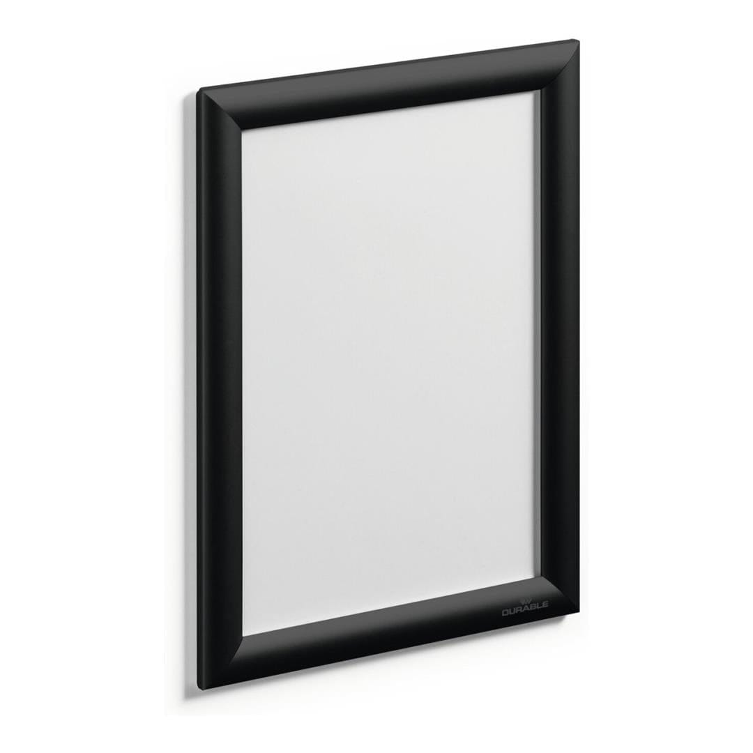 Durable A4 Aluminium Snap Frame Black 479601