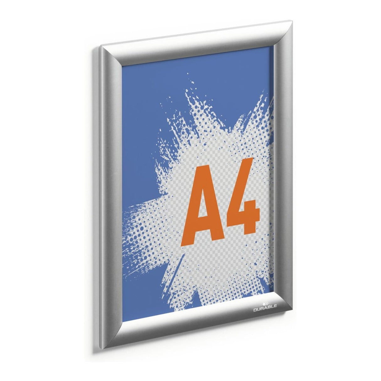 Durable A4 Aluminium Snap Frame Silver 479623