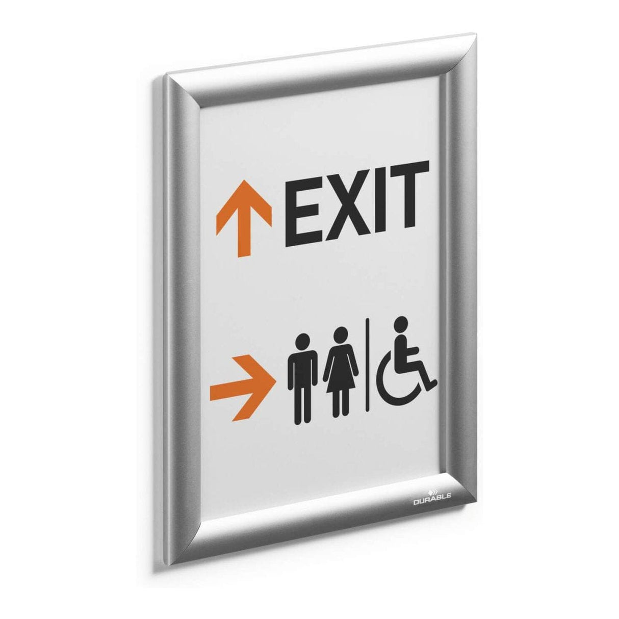 Durable A4 Aluminium Snap Frame Silver 479623