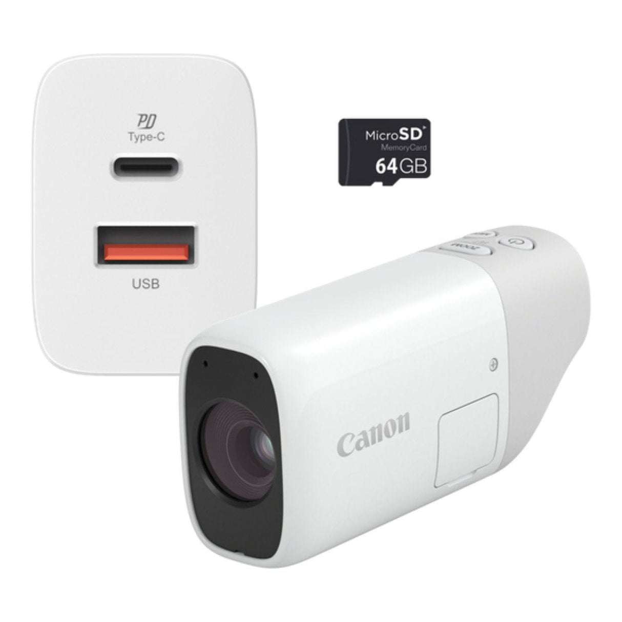 Canon PowerShot ZOOM 12.1MP Telephoto Monocular Compact Camera White 4838C014