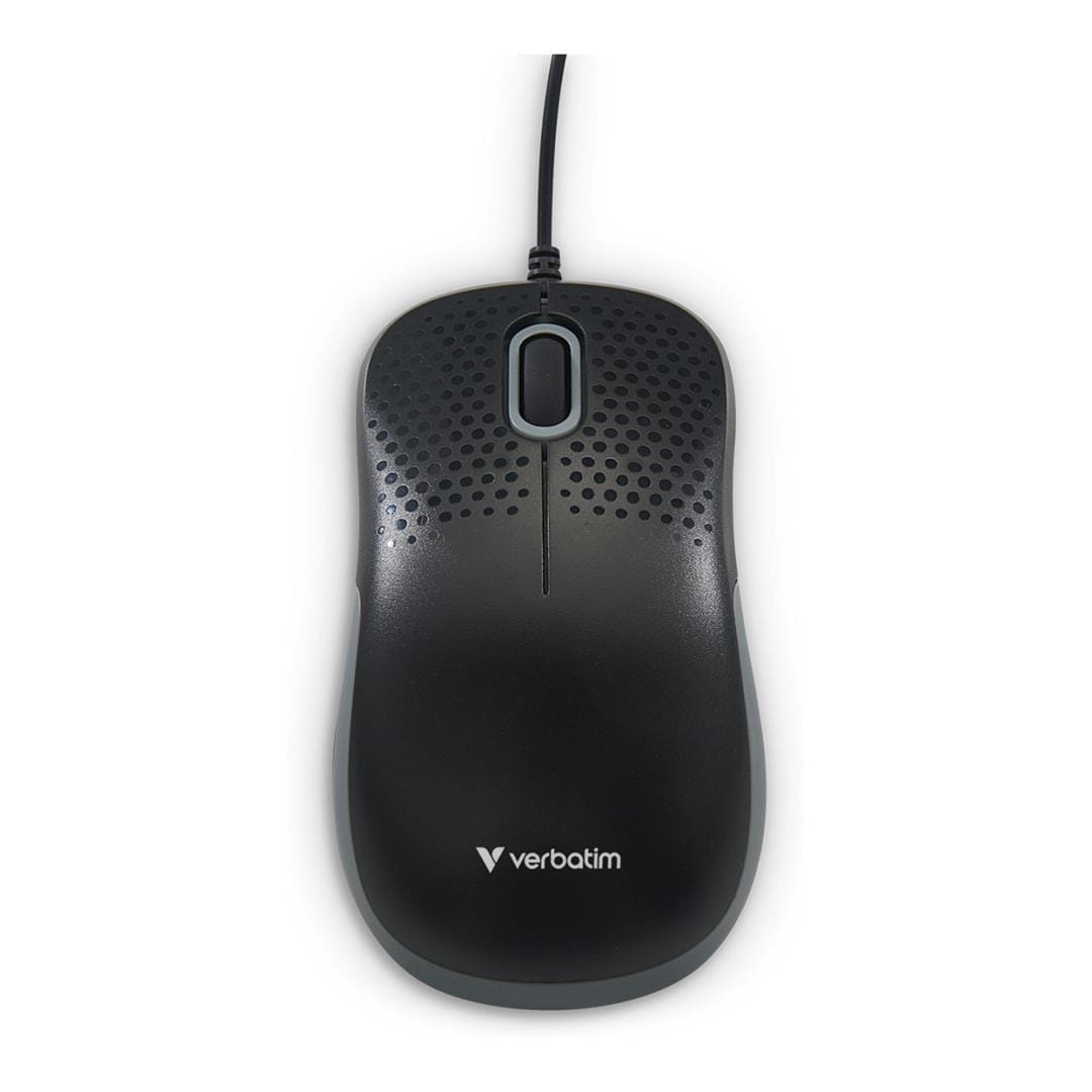 Verbatim Silent Optical Wired Mouse Black 49024