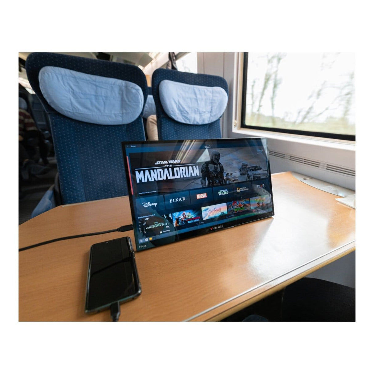 Verbatim PMT-15 15.6-inch 1920 x 1080p FHD Touchscreen 16:9 6ms IPS LCD Portable Monitor 49592