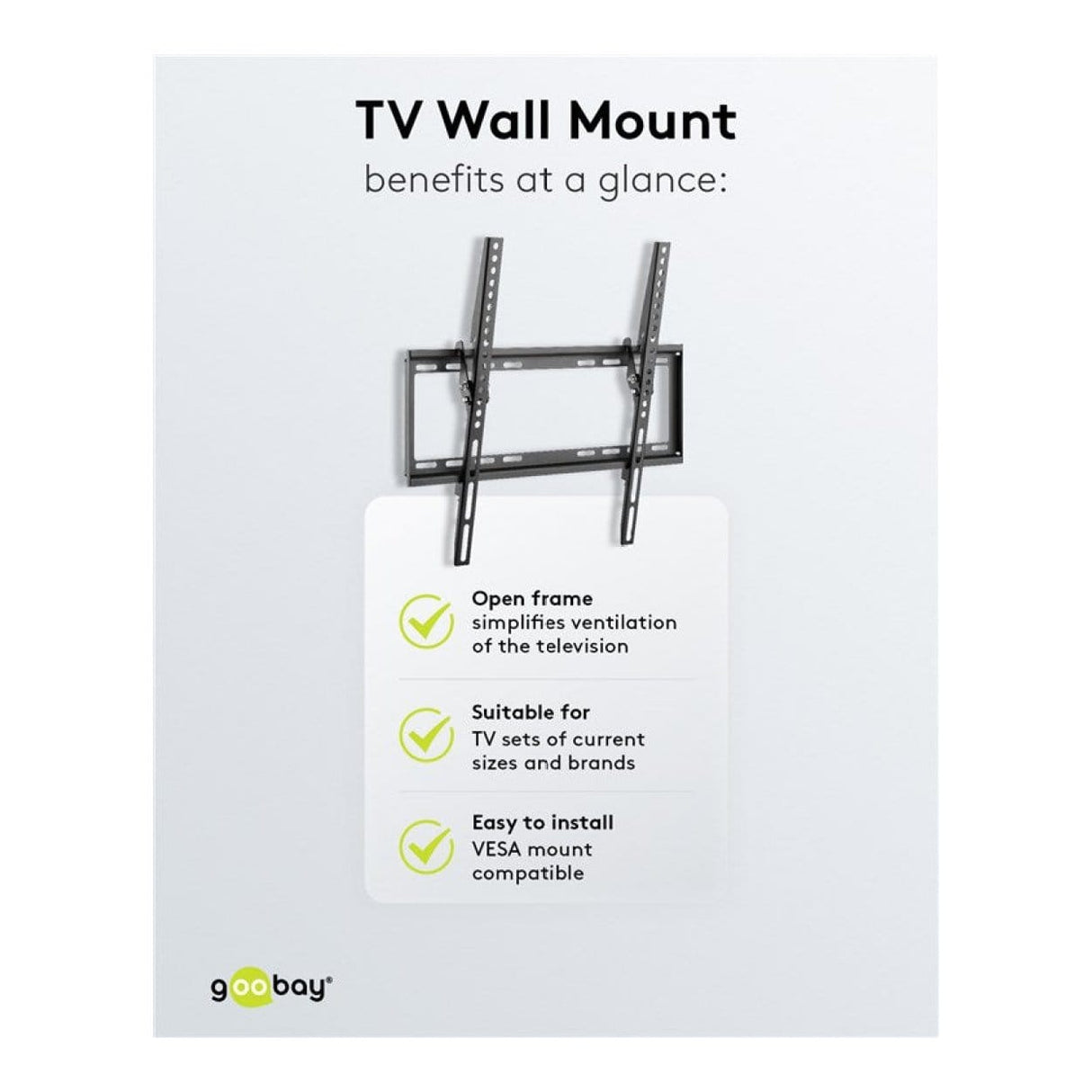Goobay 32-inch to 55-inch Basic Tilt TV Wall Mount 49731