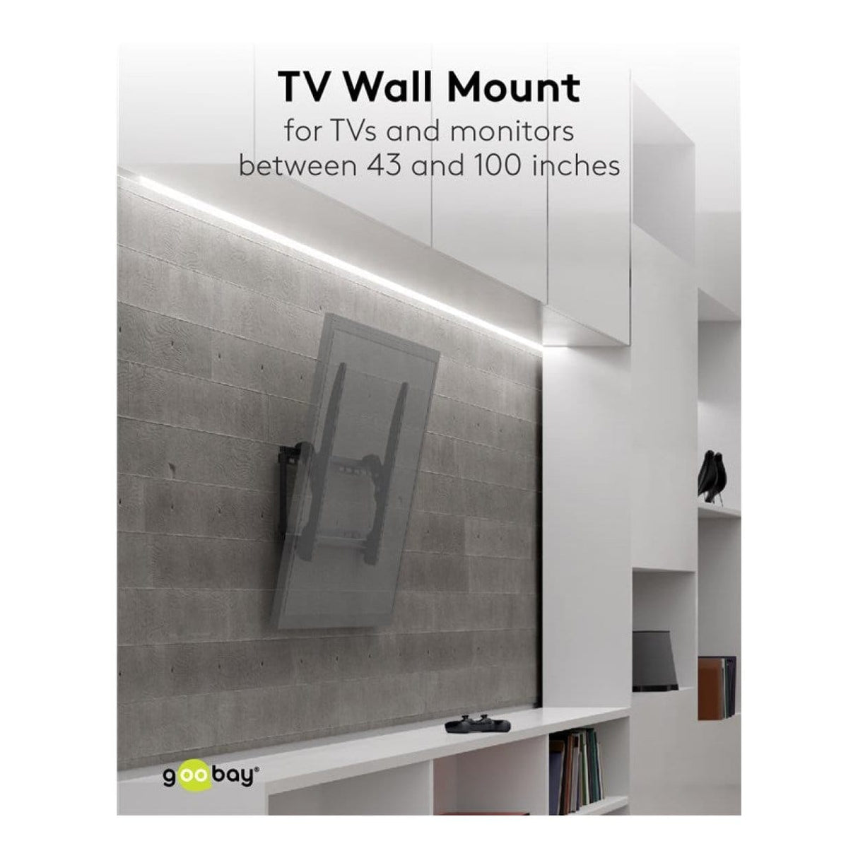 Goobay 43-inch to 100-inch Basic Tilt TV Wall Mount 49743