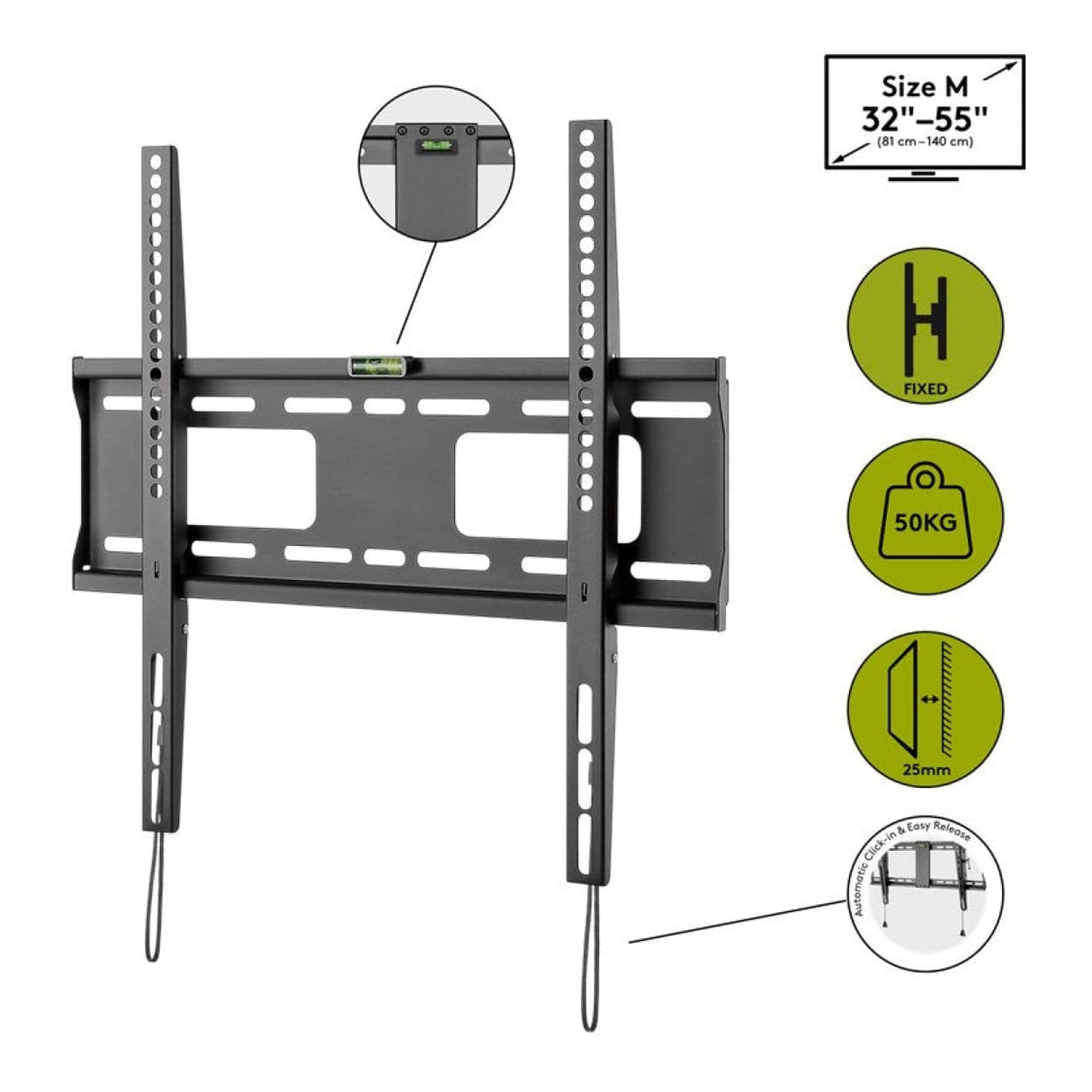 Goobay 32-inch to 55-inch Pro Fixed TV Wall Mount 49890